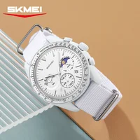 Montres chronographes à quartz SKMEI 9392 pour hommes et femmes, date, étanches 30 m, montre sport à bracelet en nylon, cadeaux, Reloj Mujer 5