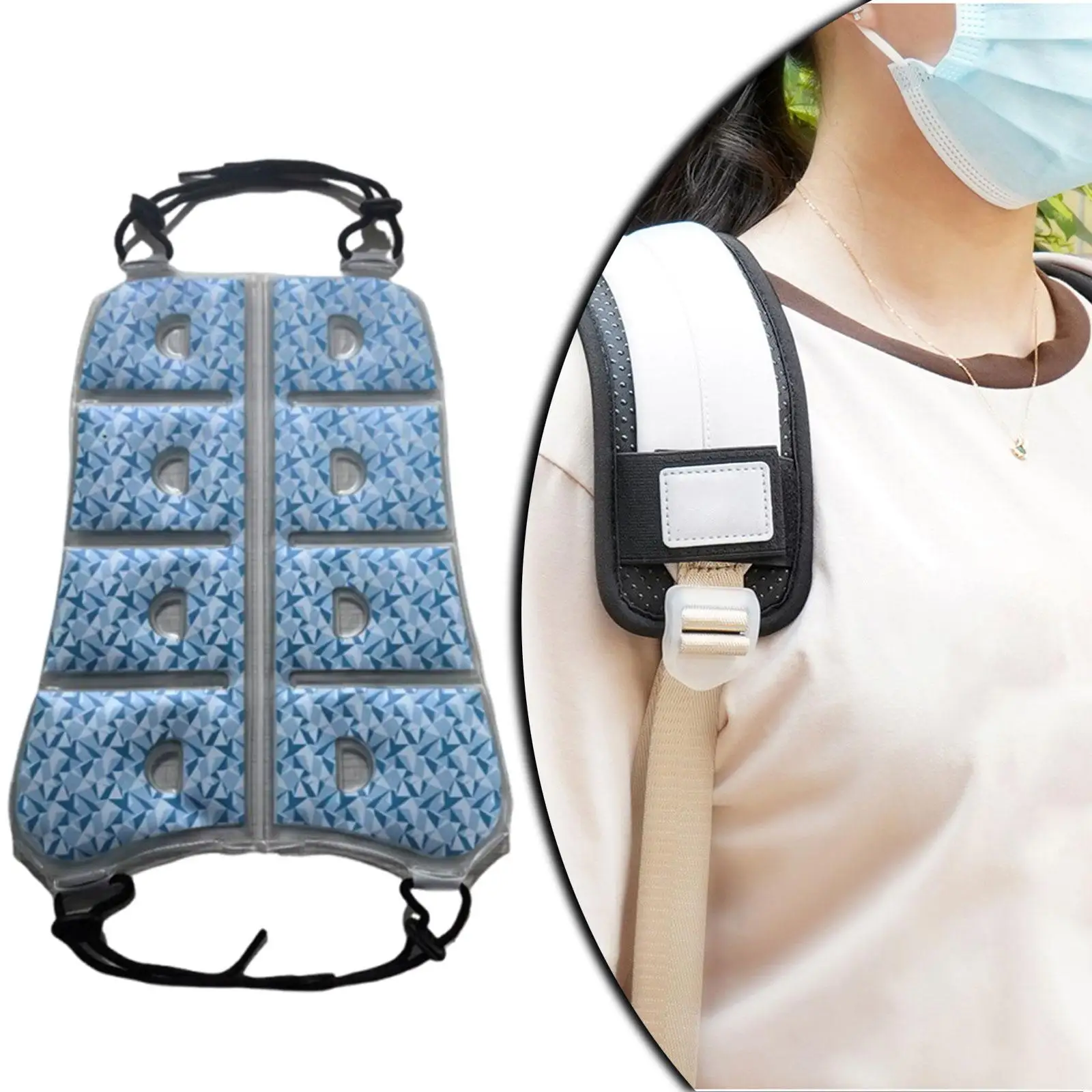 Human Cooling Pad Ice Cooling Vest Breathable Seat Cushion Ice Pack for Back for