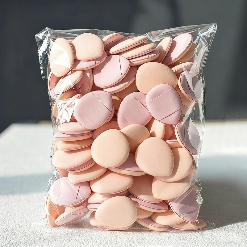 10/30/50 szt. Mini Gąbeczki do Makijażu na Palec Przenośne Gąbeczki do Korektora i Pudru Miękkie Gąbki do Makijażu Podróżne Akcesoria do Makijażu Narzędzia do Makijażu Twarzy