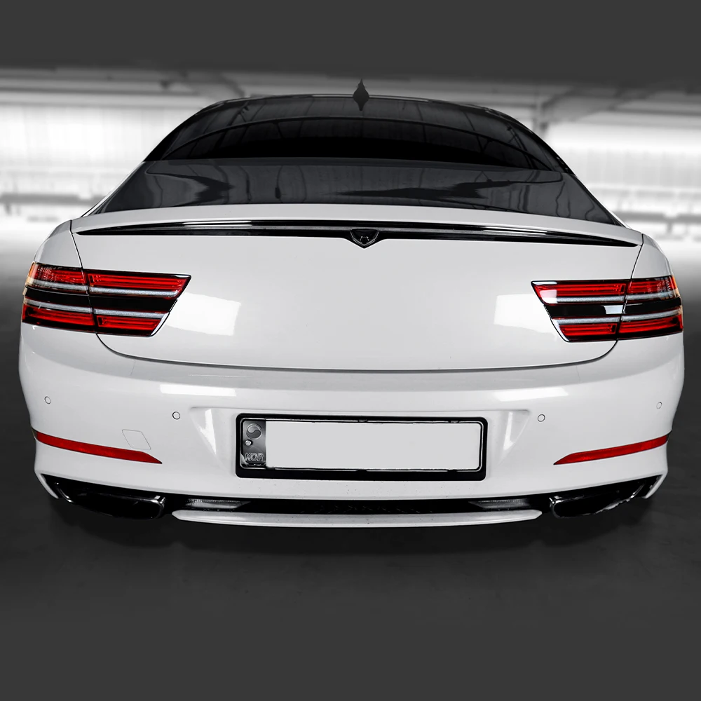 

Внешний аксессуар автомобиля из углеродного волокна, яркий черный передний бампер, задний фонарь, рамка, накладка для Genesis G80 RG3 2021-2025