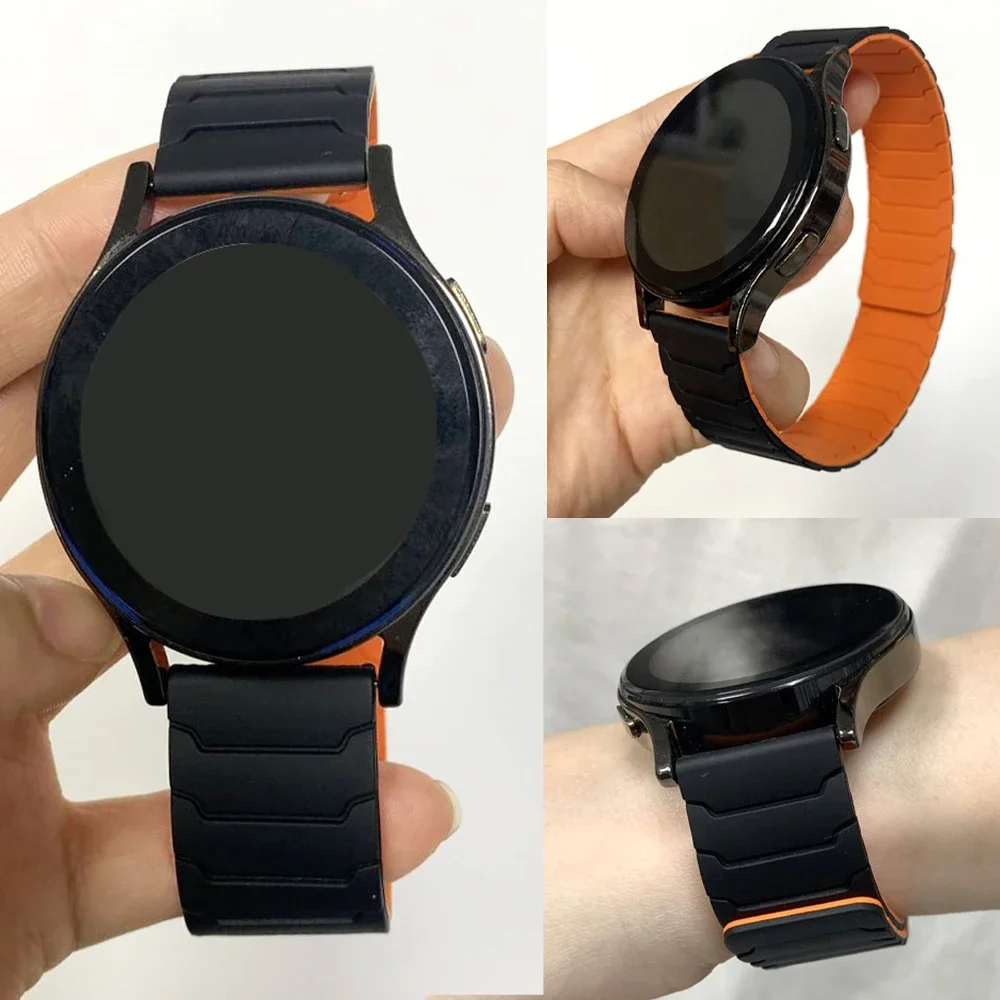 20/22 مللي متر حلقة مغناطيسية حزام الساعات ل Garmin venu/3/2/2Plus/Forerunner 570 265 265 165/vívoactive 4 5 6 سيليكون سوار للساعة