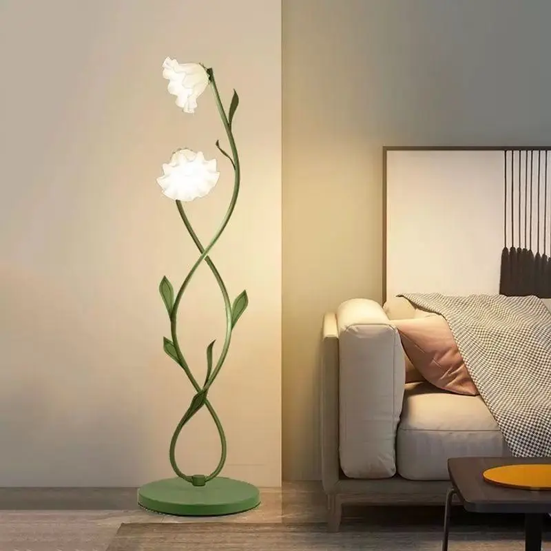 

2026 for Modern Creative Tulip Flower Floor Lamp for Bedroom Living Room Bedside Standing Light Indoor Lighting Fixture Home