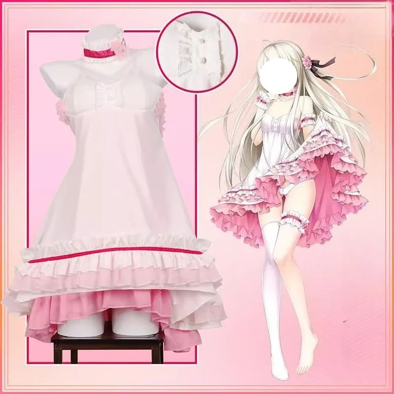 Disfraz de Anime Kasugano Sora, disfraz de Loli Lolita, bonito vestido de noche rosa para mujer, traje de juego de rol para fiesta de Navidad y Halloween