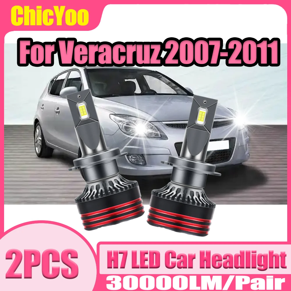 

30000LM LED Car Headlights H7 6000K White 12V 24V 150W Auto Headlamps Bulbs Plug and Play For Veracruz 2007 2008 2009 2010 2011