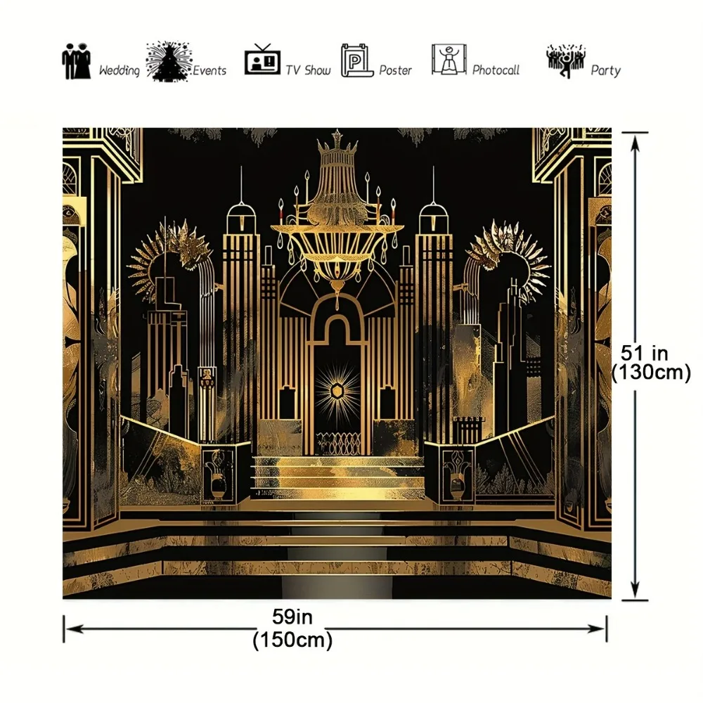 One Great Gatsby themed photo background, vintage photography background, wedding birthday party decoration