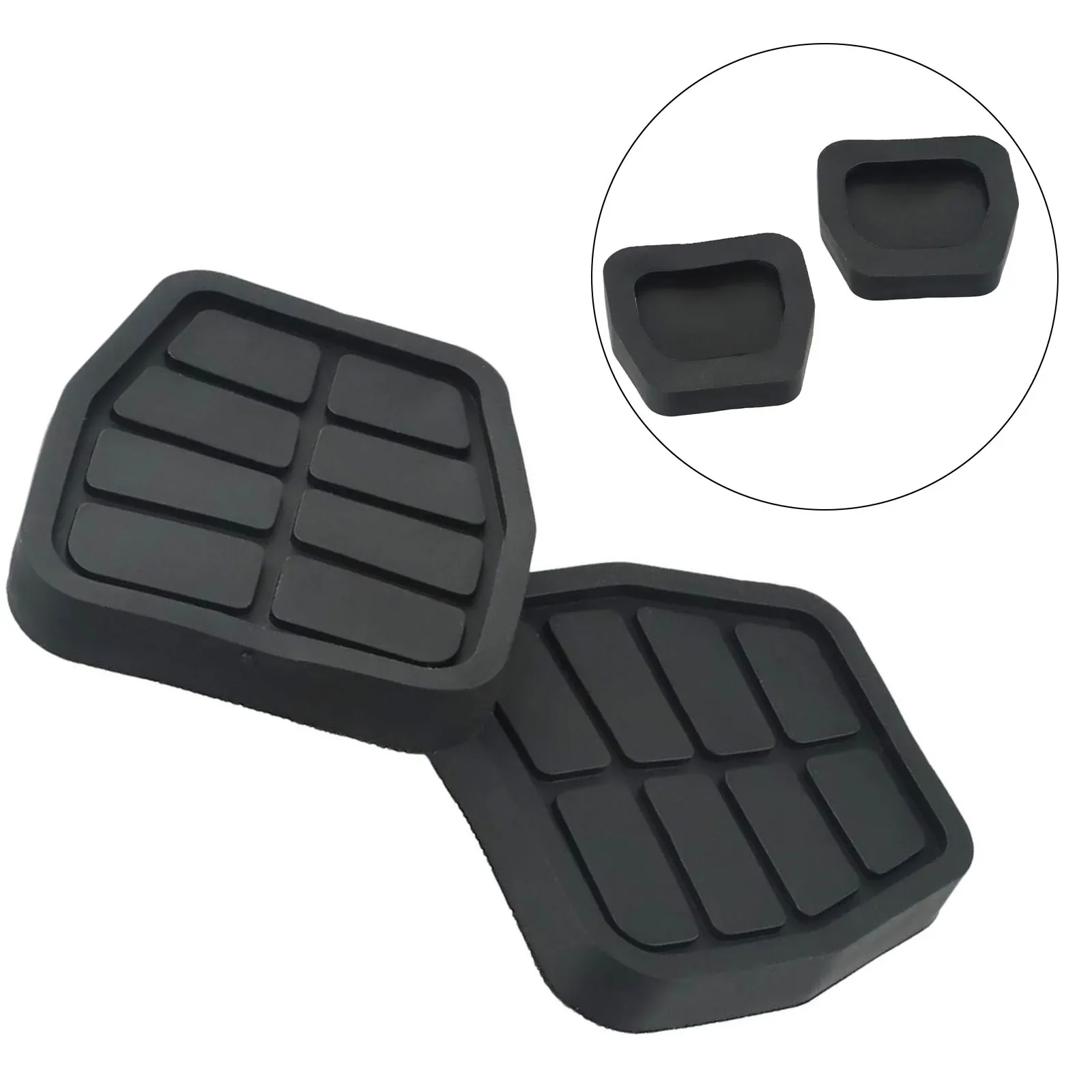 

2PCS/Set Black Automobile Interior Brake Pedal Clutch Rubber Pad Cover For GO LF / For JETTA MK2 1984 - 1991 321721173