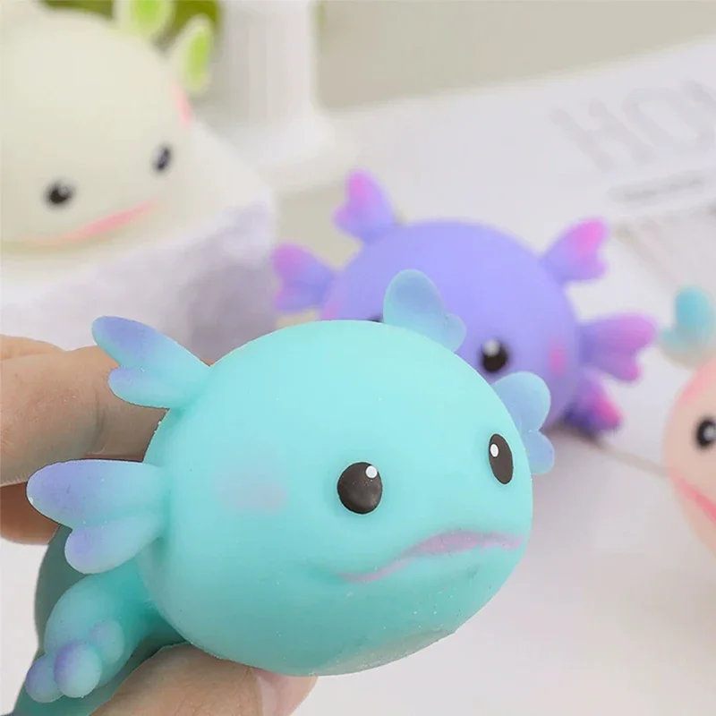 Cute Axolotl Squeeze Toys Cartoon Fish Relax Antistress Squishy Toys Stress Relief Slow Rebound Stretch Toys For Adult Kids - Detail 1
