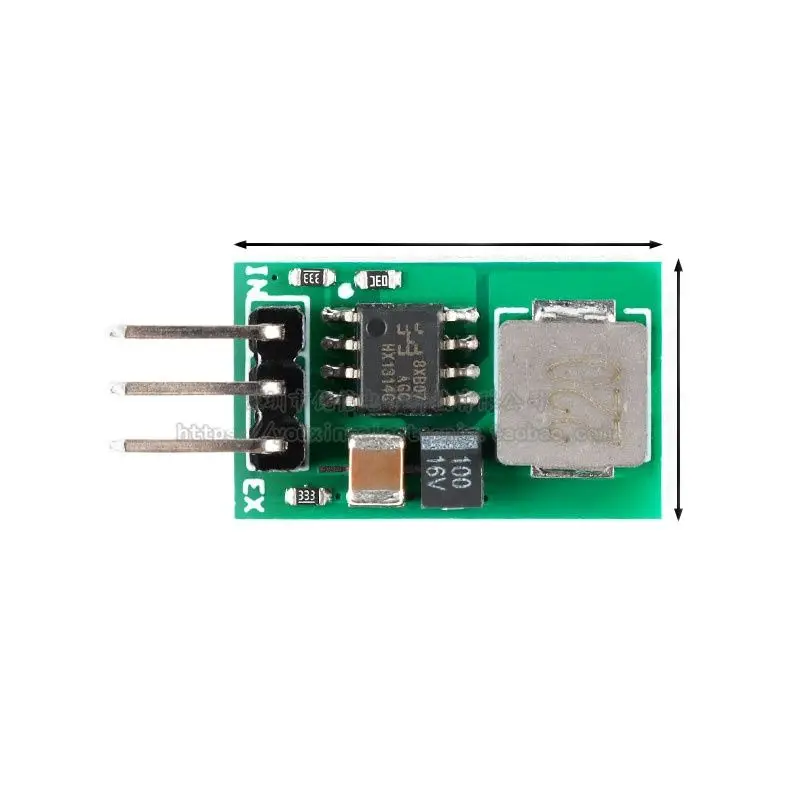 DC-DC Modul Daya Step-Down 5V/1A Stabilisasi Tegangan Tiga Terminal Kecil 5.5V-32V Efisiensi Konversi Input 93%