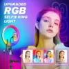 360 포토 부스 (플라이트 케이스 포함) RGB 조명 360 포토 부스 머신 (파티, 결혼식용) 앱 원격 제어 자동 회전 부스 3