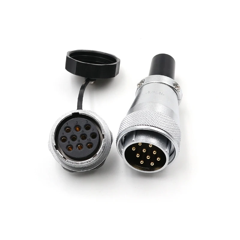 WS28 TQ/ZM 2 3 4 7 8 9 10 12 16 17 20 24 26 Pin Industrial Male Plug Female Socket M28 Screw Lock Soldering Waterproof Connector