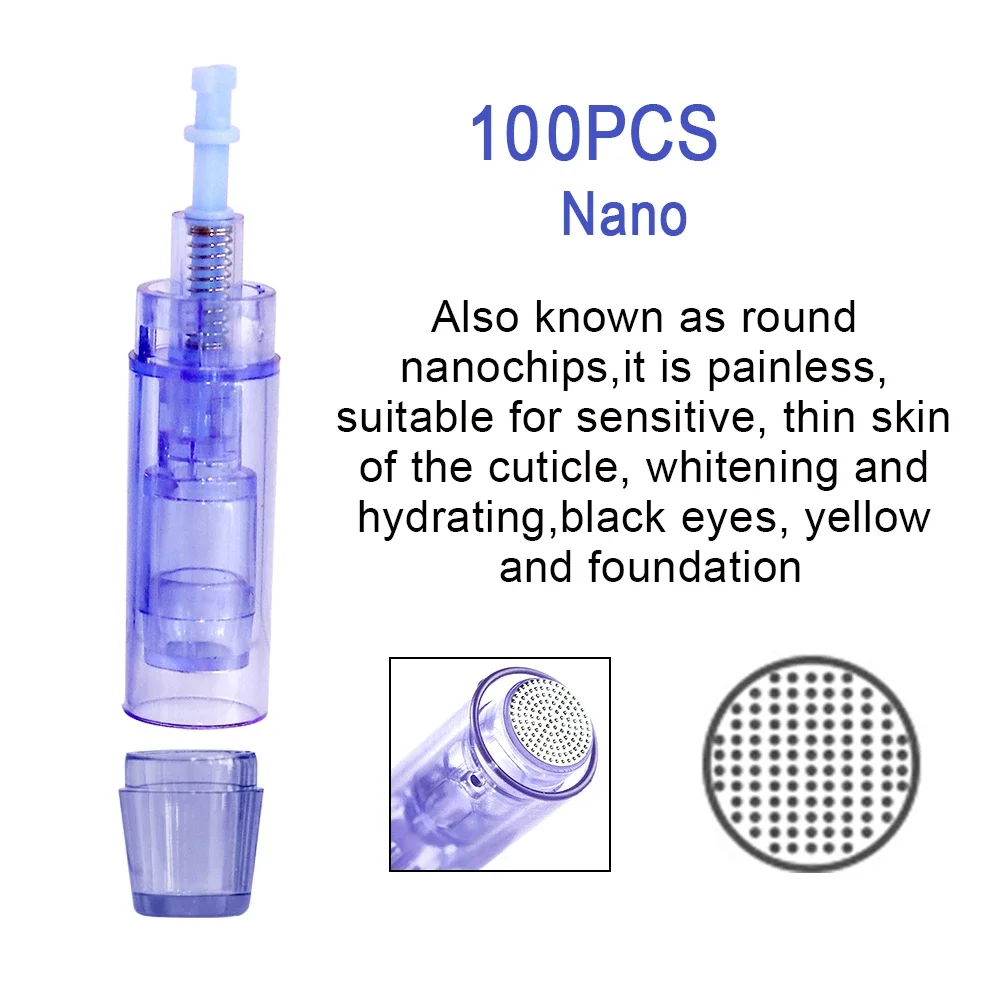 10/20/50/100 stuks bajonet microneedling dermapen micronaalden voor UltimaA6 Dr.imp pen 9/12/36/42-pins/nano cartridge tips MYM stamp