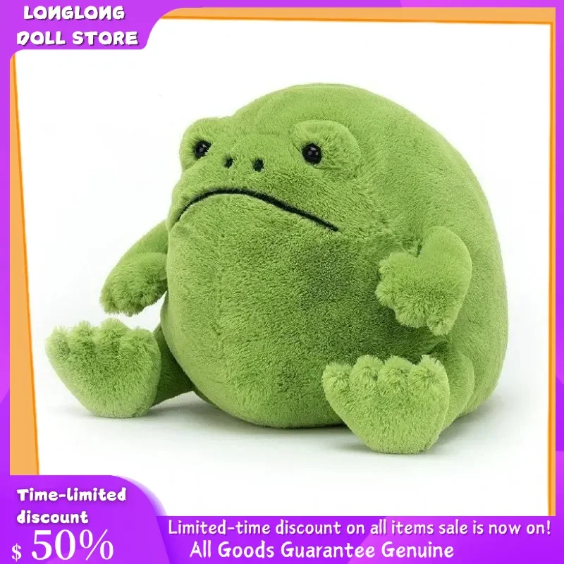 

Ricky Rain Frog Plush Stuffed Toy Grumpy Face Frog Plushie Cute Meme Character Doll For Fans Stress Relief Gift Kawaii Animal