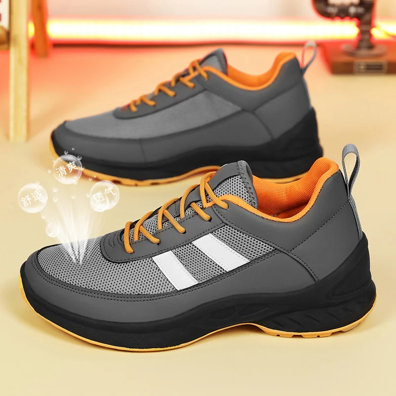 

New Style Running Shoes for Men Height Increasing Jogging Shoes Wear-Resisting Outdoor Sneakers Breathable Low Top Sneakers