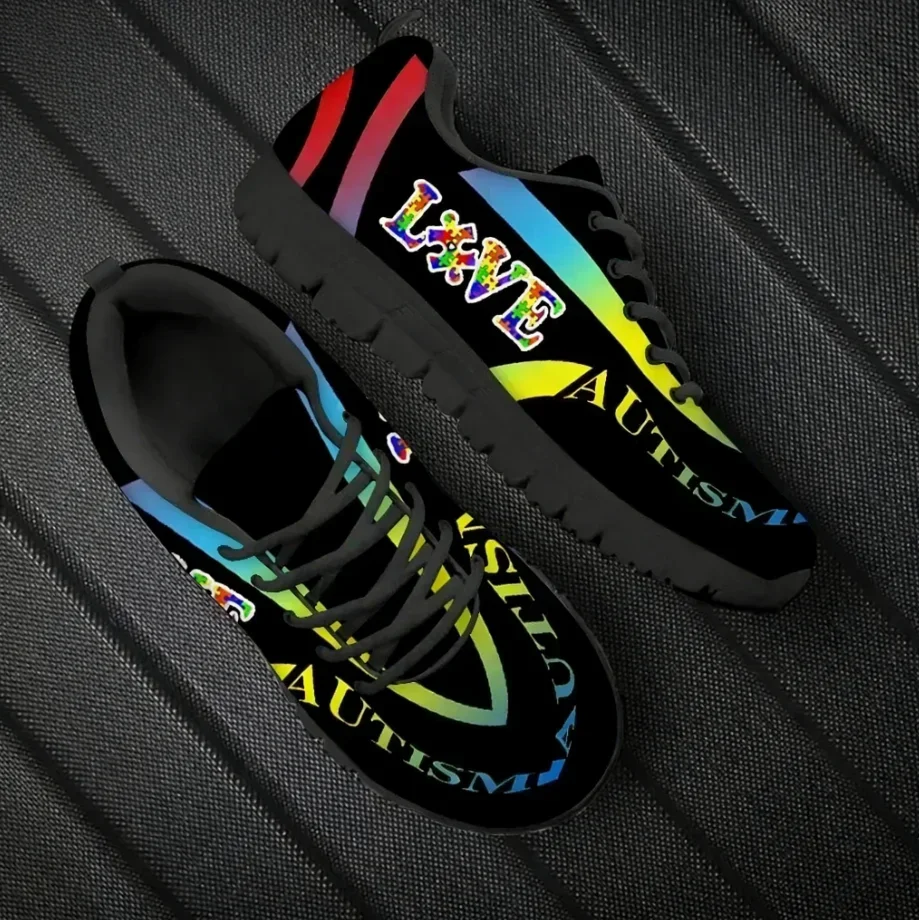 

Scarpe basse da donna Design per la consapevolezza dell'autismo per ragazze scarpe da passeggio personalizzate Sneakers sportive