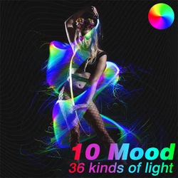 LED Fiber Optic USB Rechargeable Disco Dance Whip 360° Swivel Glowing Waving Luminous Light Neon Glow Balls EDM Music Festivals