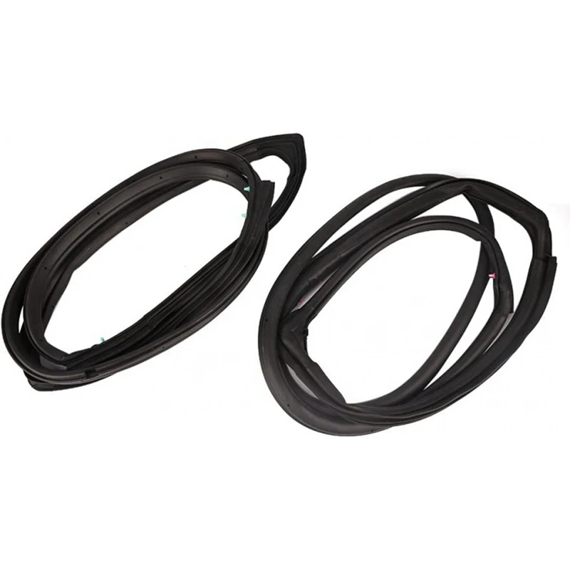 Front Door Weatherstrip Seal Set For Jeep Wrangle JK 2007-2018 Full Door Felt Gasket Trim Seal 12303.21 12303.22 Replacement