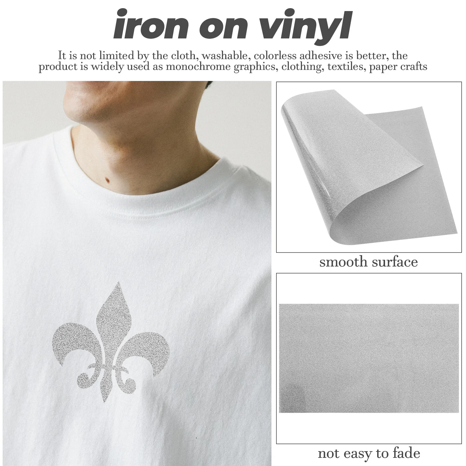 

Glitter Heat Transfer Vinyl Sparkle Iron On Film for T Shirts Jeans Shoes Fabrics Durable Eco Friendly HTV Lettering Film Diy