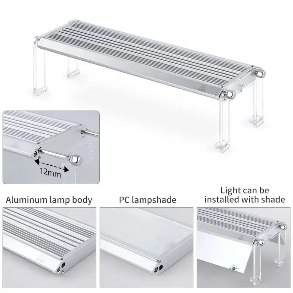 Week Aqua M Series LEDAquarium Light Water Grass Lamp Straddle Headlight Panel Button Version APP Timing Dimming RGB-UV LED LAMP
