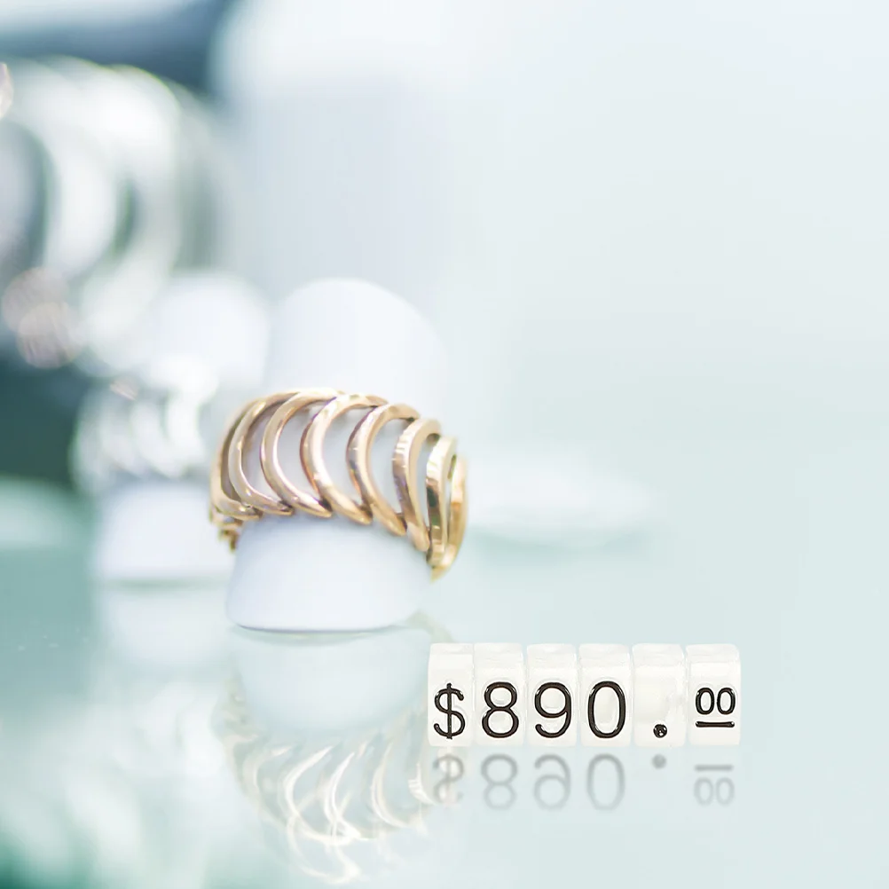 علامات مكعب السعر أرقام قابلة للتعديل لساعات المجوهرات والفواكه والخضروات ومستحضرات التجميل وعلامات أسعار المجوهرات