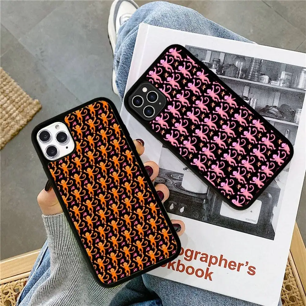 

R-Roller R-Rabbit Monkey Phone Case For Iphone 16 15 14 13 12 11 Pro Max Plus Shockproof TPU+PC Hard Case