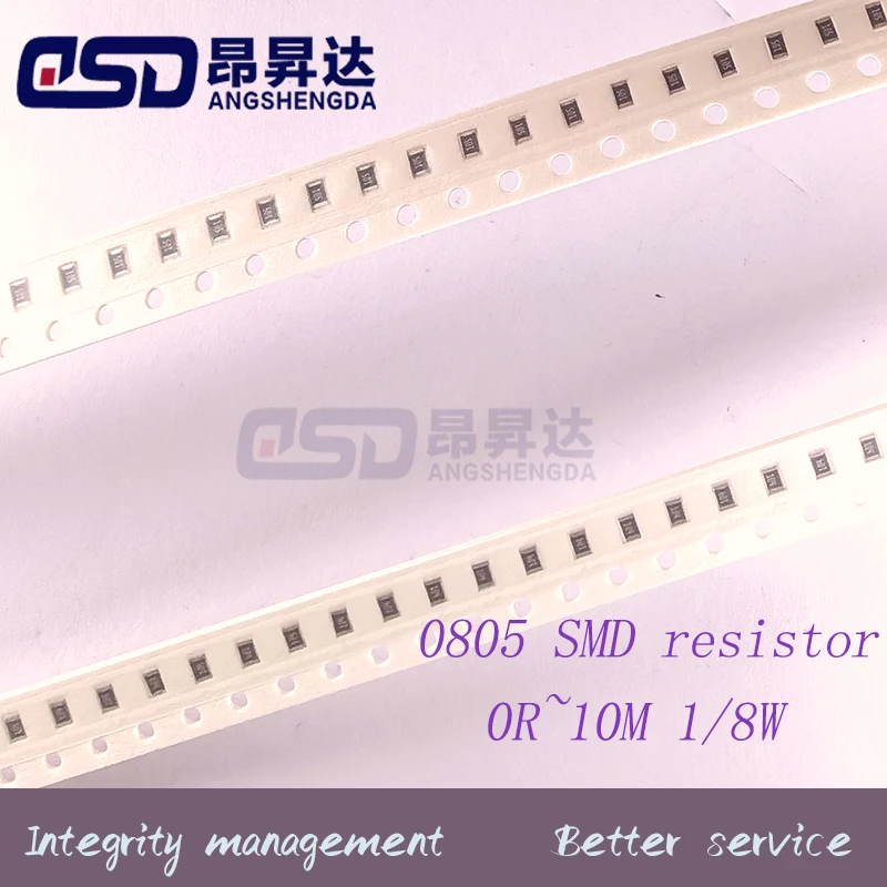 100pcs 5% 0805 SMD resistor 0R~10M 1/8W 0 0.1 1 10 100 150 220 330 ohm 1K 2.2K 4.7K 10K 100K 1R 10R 100R 150R 220R 330R 1M 10M