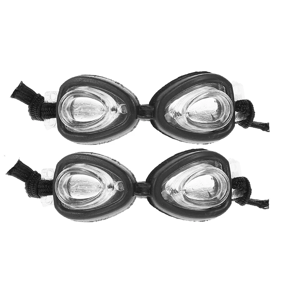 

2pcs Mini Goggles Decoration Lightweight Pool Glasses Toys Realistic Design Kids Play Swimming Goggles Accessories