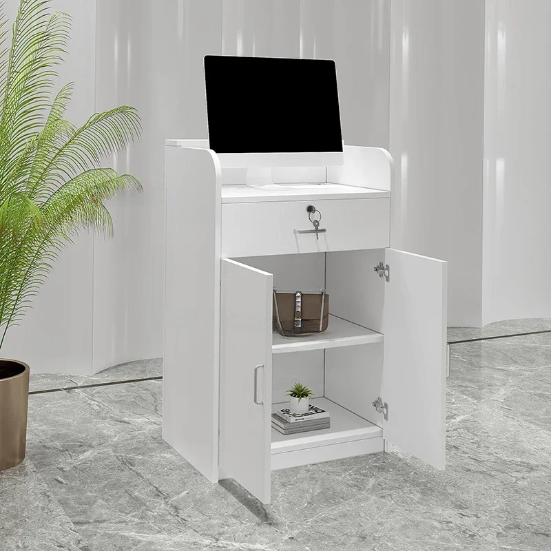 Modern Reception Desk Simple Supermarket Convenience Store Mini Cashier Desks Multifunctional Furniture Bar Table Counter Table