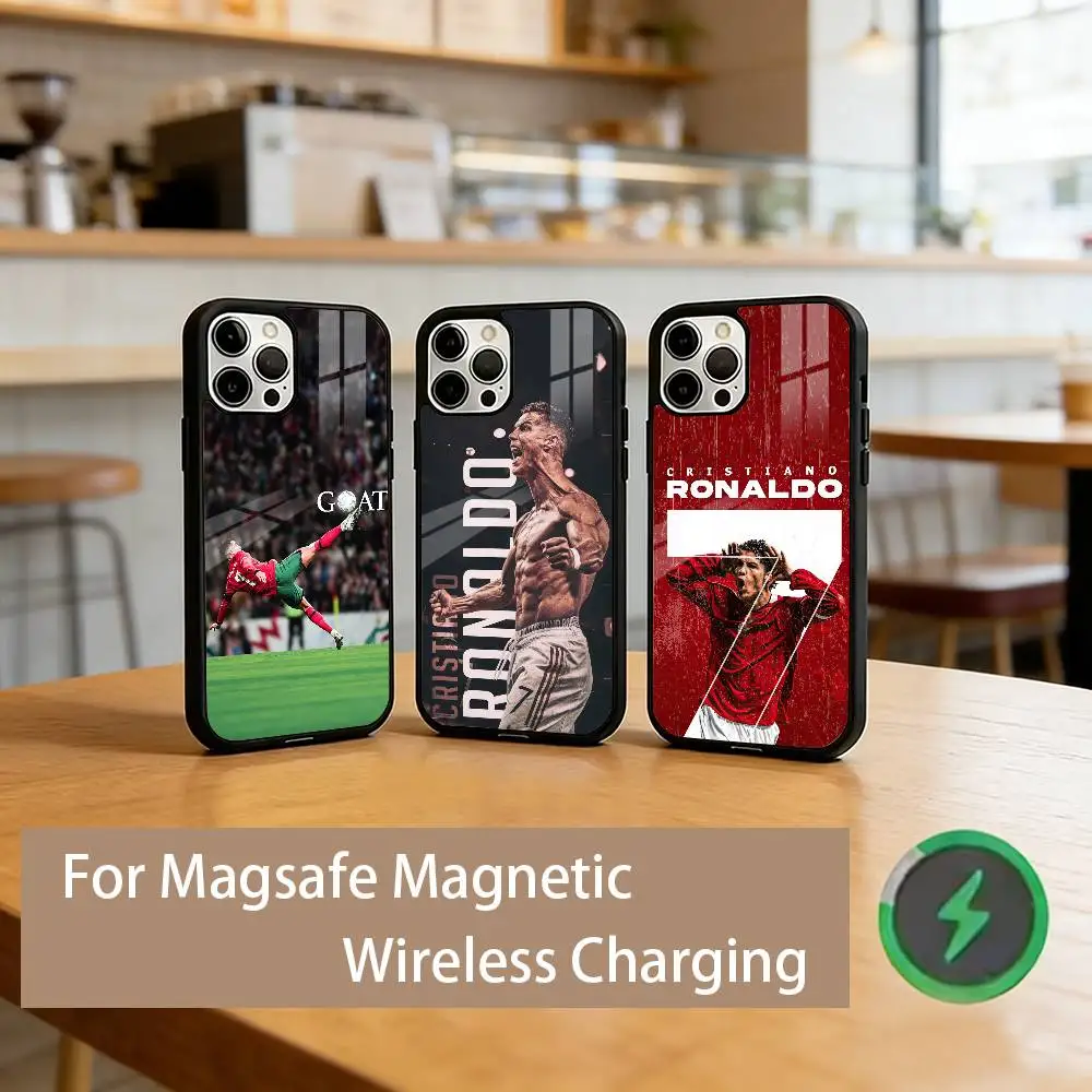 

C-Cr7 R-Ronaldo Football Phone Case For iPhone17,16,15,14,13,12,11 Plus,Pro Magnetic with Magsafe Wireless Charging