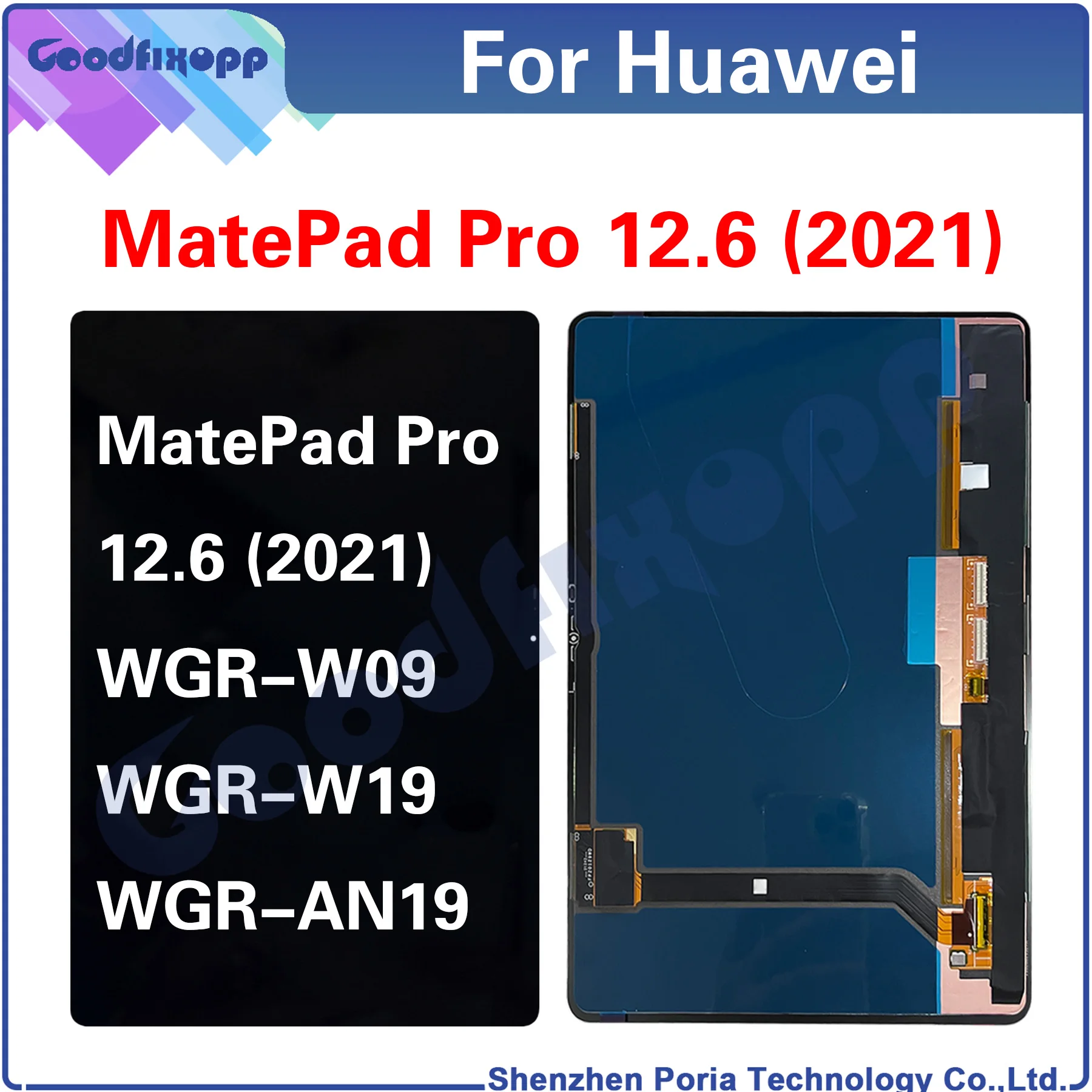 Für huawei matepad pro 12,6 WGR-W09 WGR-W19 WGR-AN19 lcd display touchscreen digitalis ierer baugruppe reparatur teile ersatz