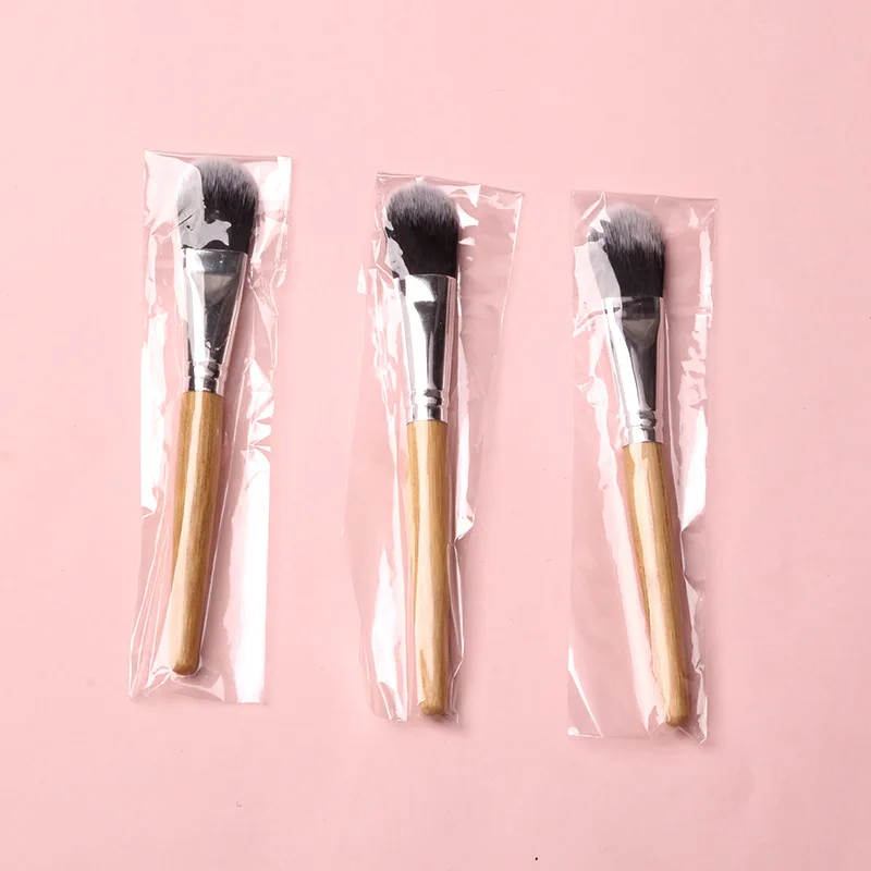 Pennello per ombretto Occhi sintetici Ombre Ombra Trucco Cosmetici Strumento di bellezza Applicatore Manico in bambù Pennello per maschera facciale Capelli in fibra