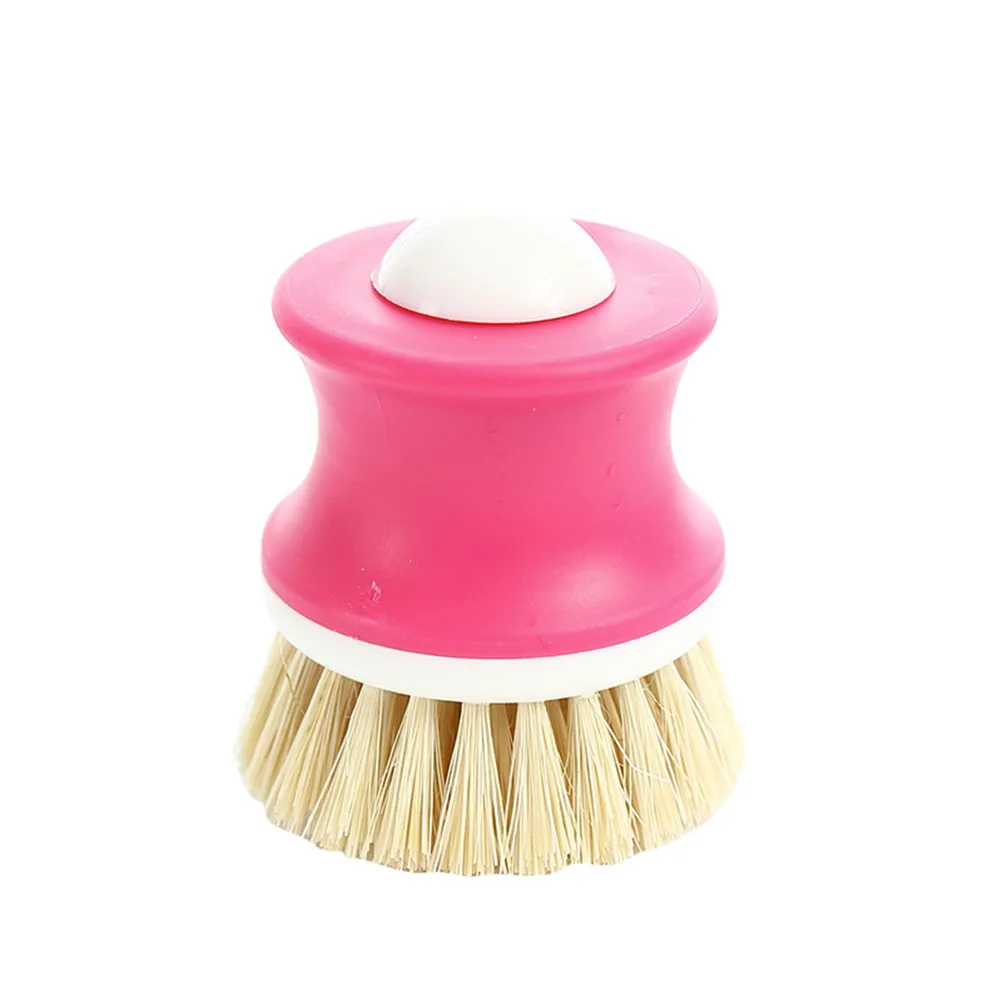 

Coconut Palm Pot Dish Washing Brush Natural Pp Bristles Non-Slip Handle High Temp Resistant Strong Cleaning Power Kitchen