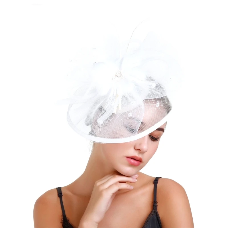 340D Delicate Mesh Cap Trim Breathable Fascinator Summer Occasion