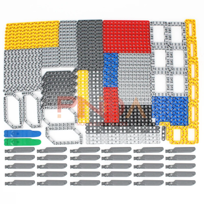 280PCS DIY Technical Parts Liftarm Thick Building Bricks Blocks Accessory Set Arm Beam Mechanical Bulk High-Tech Toys