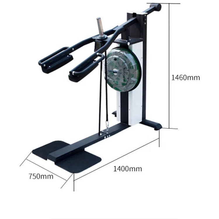 Ski Trainer Machine Simulator Equipment Water Resistance Skiing Machine Foldable Steel Home Cardio Exercise