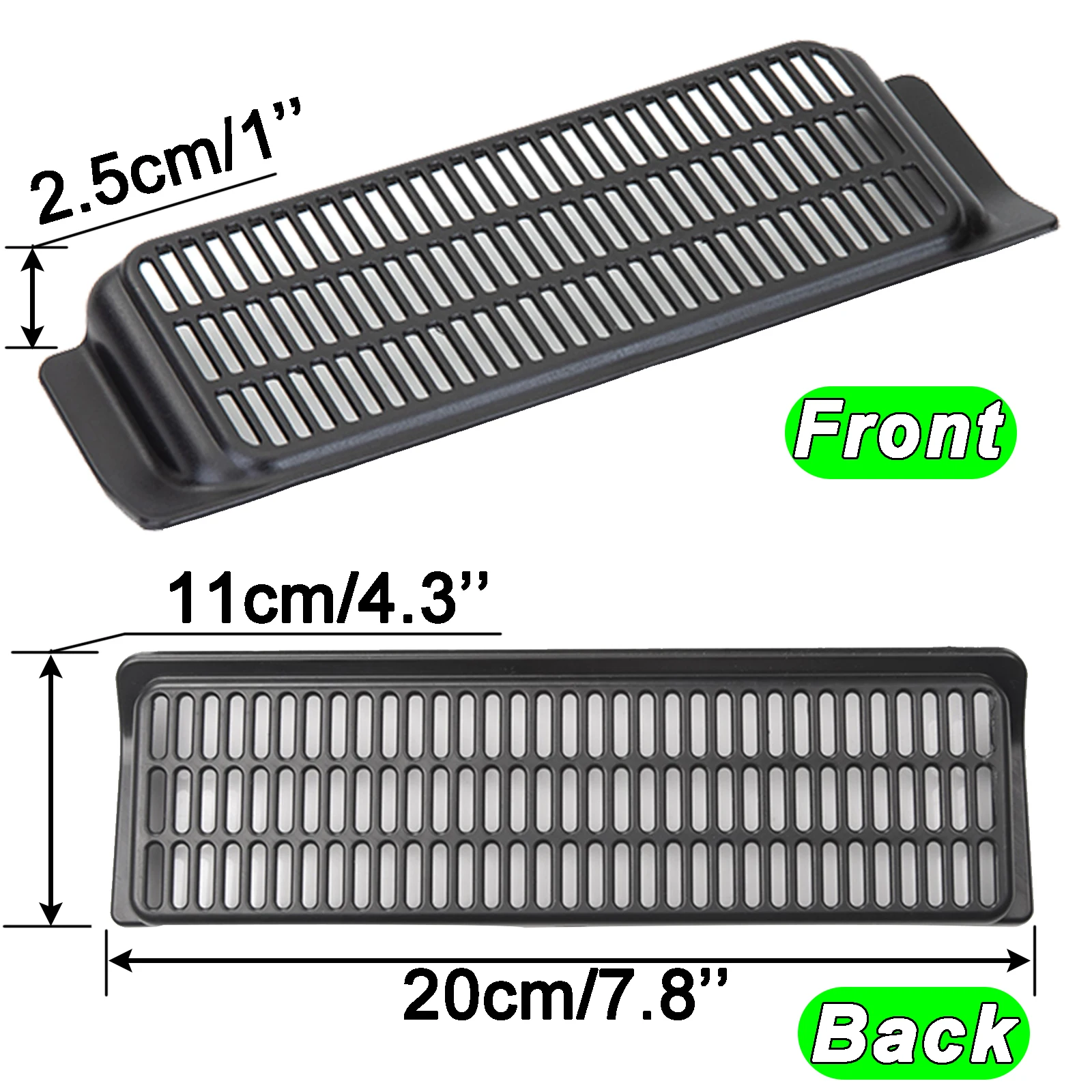 OEMASSIVE 2Pcs For Tesla Model 3 2017 - 2021 Under Seat Car Air Flow Vent Outlet Dust Cap Air Conditioning Grille 2018 2019 2020