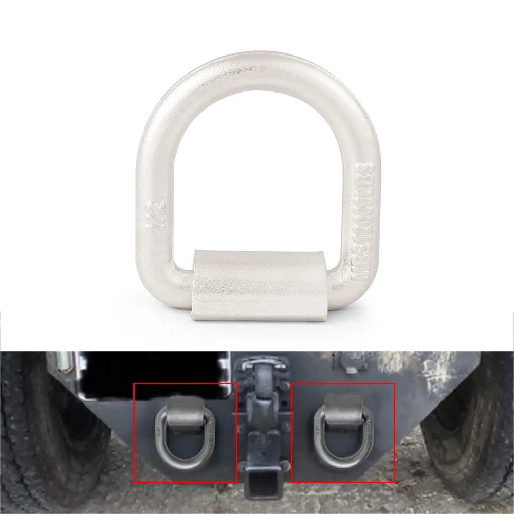 Anello a D in ferro forgiato saldato per carichi pesanti da 1/2" Anello di montaggio forgiato da 12000 libbre 1 pezzo per camion a pianale, rimorchio, dock, magazzino, pickup