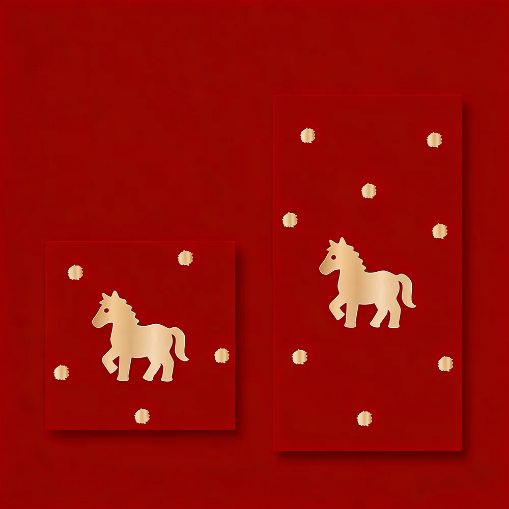 10Pcs/set 2026 Horse Year Chinese Style Red Envelopes Spring Festival Lucky Money Blessing Pocket Red Packet New Year Decor