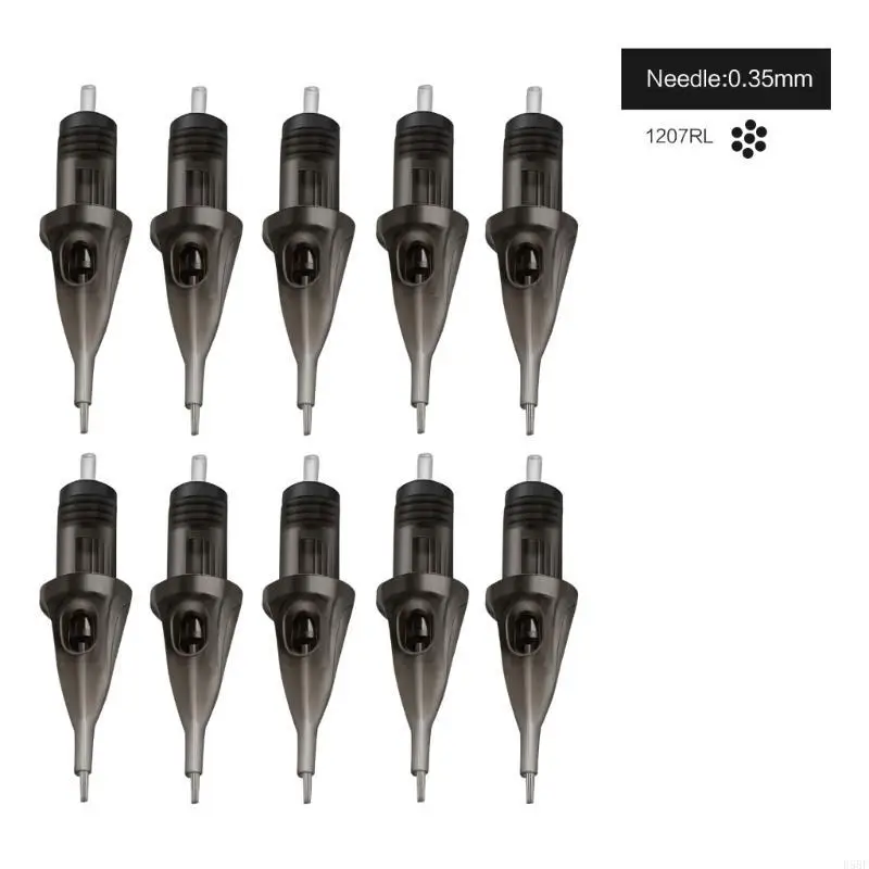 

D5BF 10Pcs Cartridge Needles Disposable Sterilized Eyebrow Lip Makeup Needle