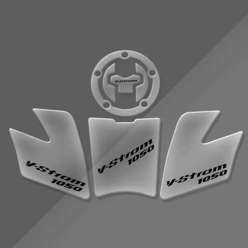 Fit For  V-STROM DL1050 XT V STROM 1050 2020 -2022 Epoxy Resin Motorcycle Tank Pad Protector Transparent Fish Bone Decal