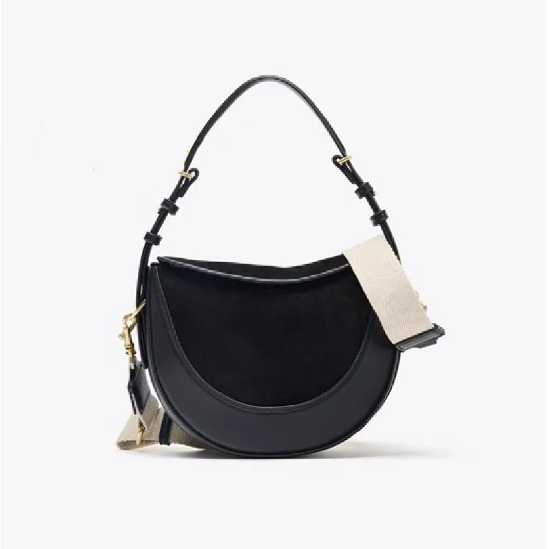 

Fashion Women CrossBody High Quality Tote Bag Crescent shaped Smooth Leather Shoulder Bag Tote Underarm handbag
