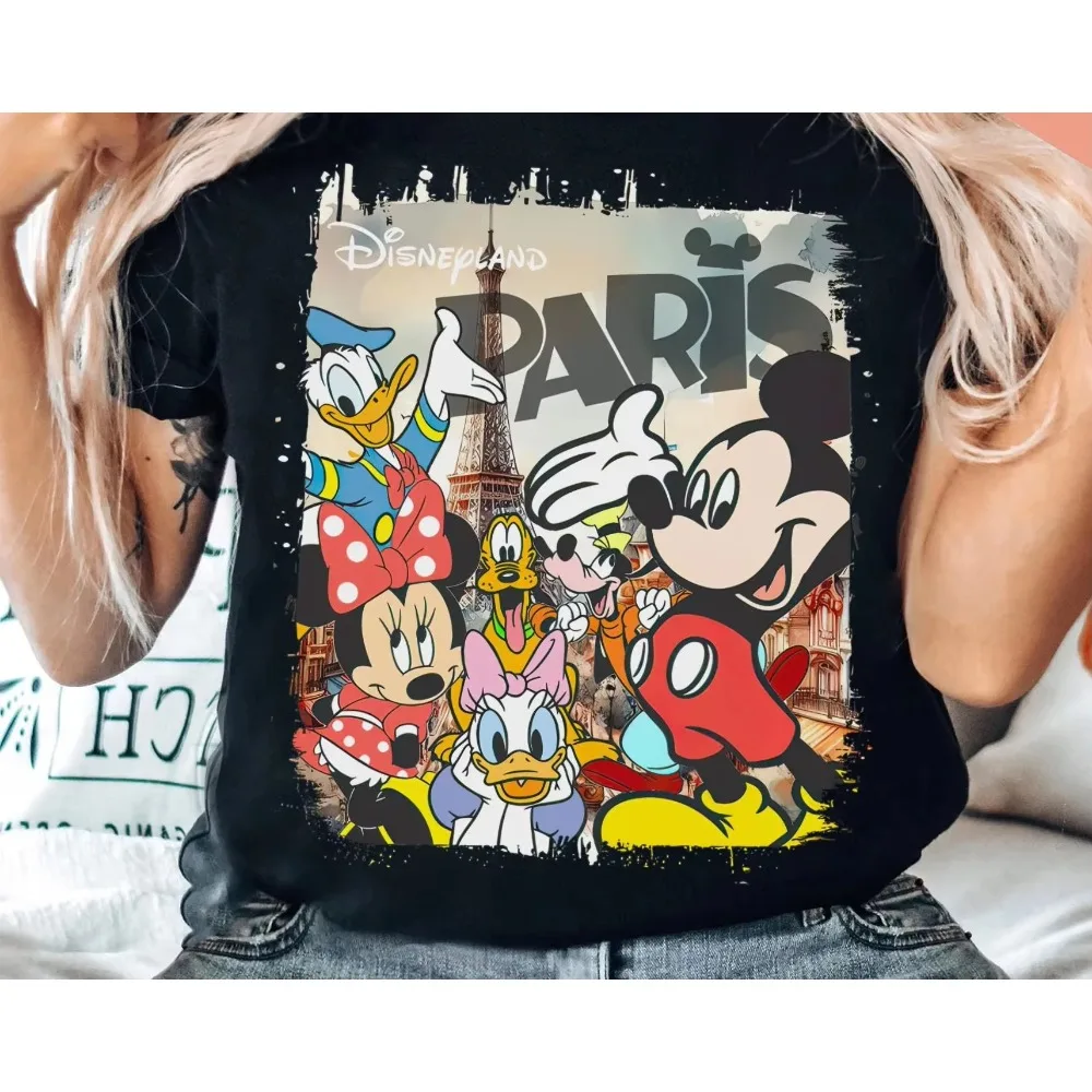 Camiseta Vintage de Mickey y sus amigos, camiseta Retro de Disneyland Paris, camiseta de la Torre Mickey Disneyland, camiseta divertida del Reino Mágico para mujeres y hombres