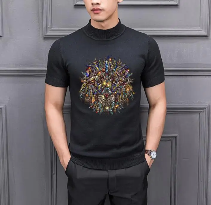 

Hip Hop men's gifts Tops Designer Rhinestone pullover sweater drop shipping Streetwear