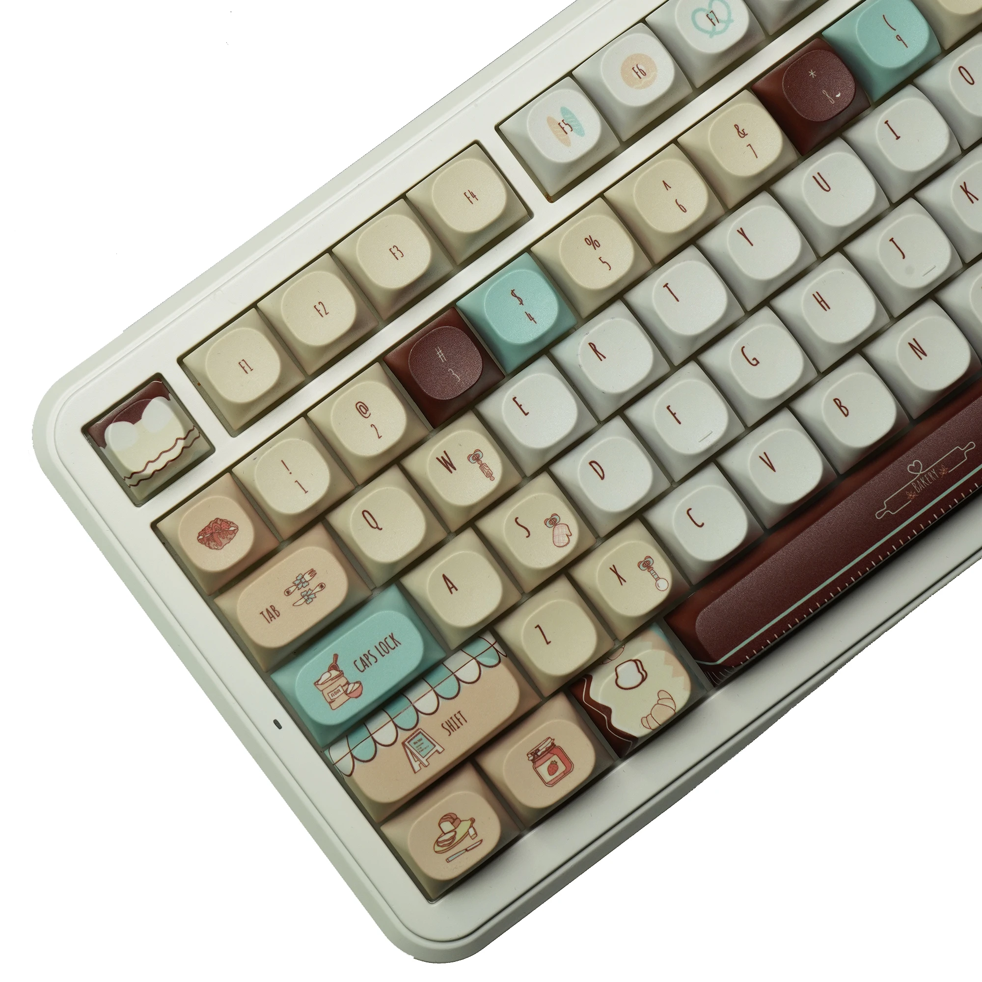 NPKC 118Keys Bakery Theme MA Profile Keycaps PBT Keycap Set For MX Switch Mechanical Keyboard Cute Key caps Cartoon Key cap