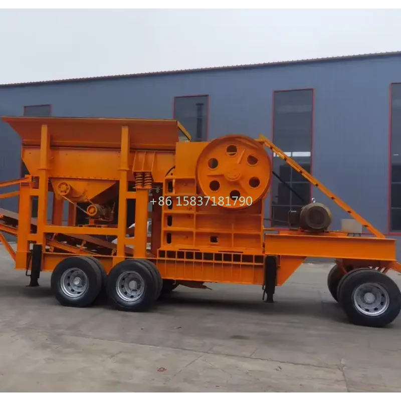 Mountain Stone Crusher Tracked Mobile Concrete Crusher Gravel Whole Crushing Line Hard Stone Quarry Stone Crusher for Australia