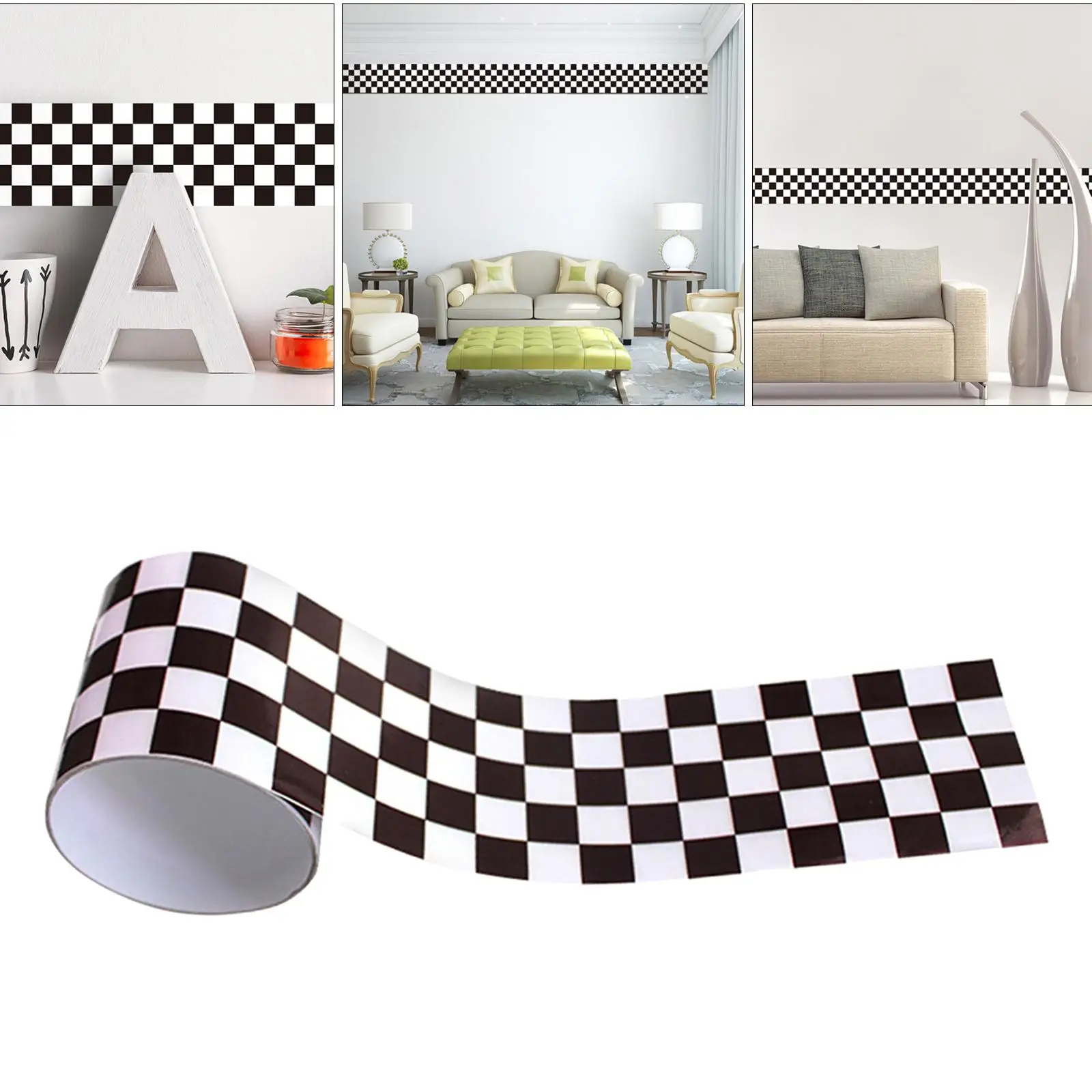 5x 1 Wall Decals Grid Mosaic Geometric Sticky Sticker Decor