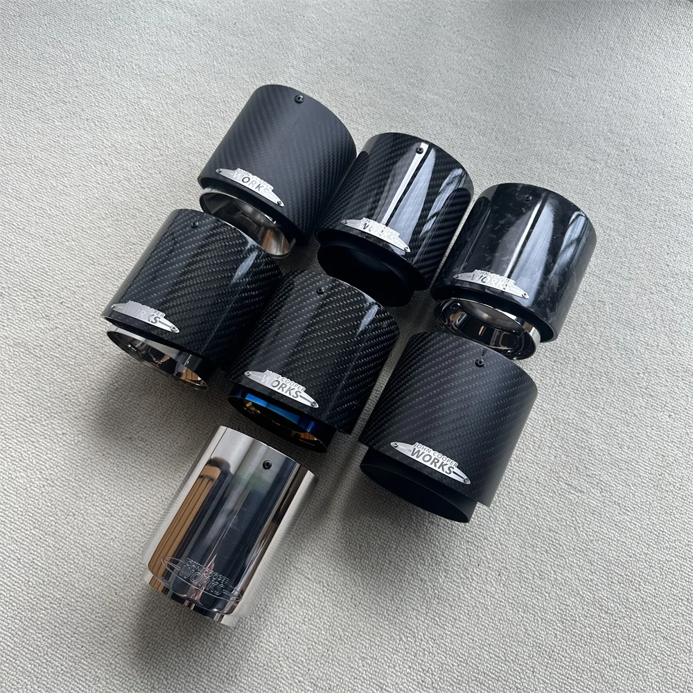 4 Kleur Staart Tip Voor Mini Cooper F54 F55 F56 F57 R60 R61 F60 R55 R56 R57 R58 R59 S jcw Koolstofvezel Uitlaatpijp Auto Accessoires