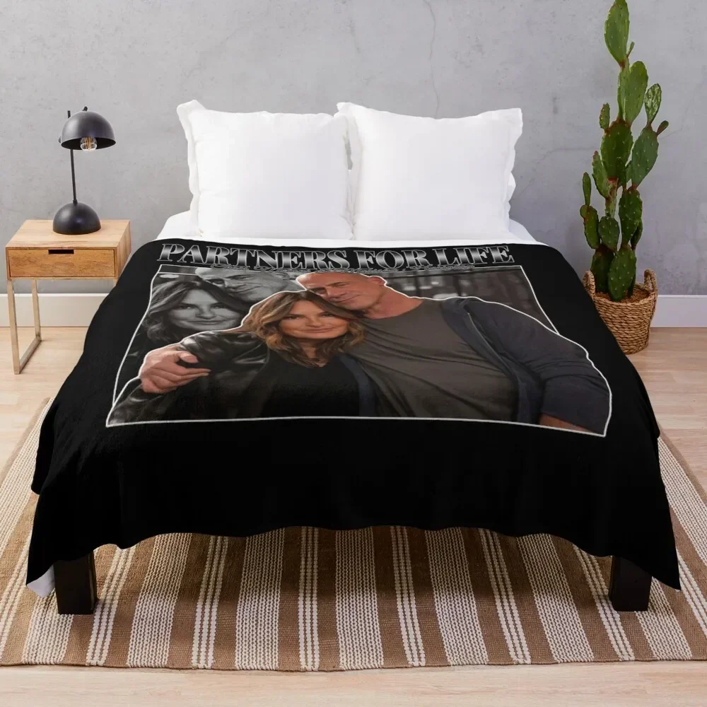 

Partners for Life Mariska Hargitay and Chris Meloni 90s Inspired Vintage Homage Classic Throw Blanket