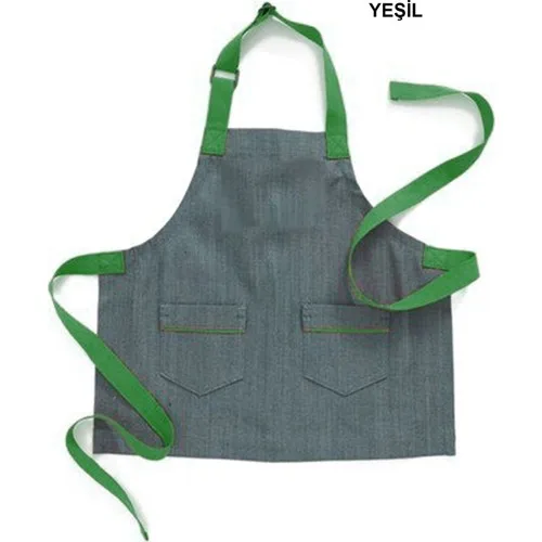 Medusa Forma Jeans Suspenders Chef Barista Cook Barber Tattoo Waiter Bib Green