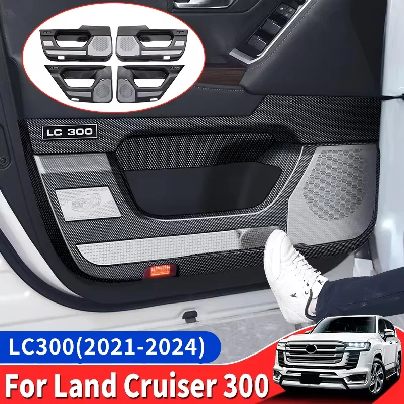 

Для Toyota Land Cruiser 300 2021, 2022 2024, защитный чехол для двери автомобиля, крышка динамика LC300 FJ300, обновленные аксессуары для интерьера