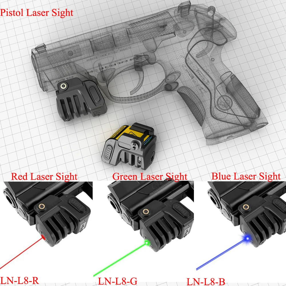 

TriRock USB Rechargeable Tactical Mini Green / Red / Blue Laser Sight Pointer New LS-L8 Subcompact Laser Sight